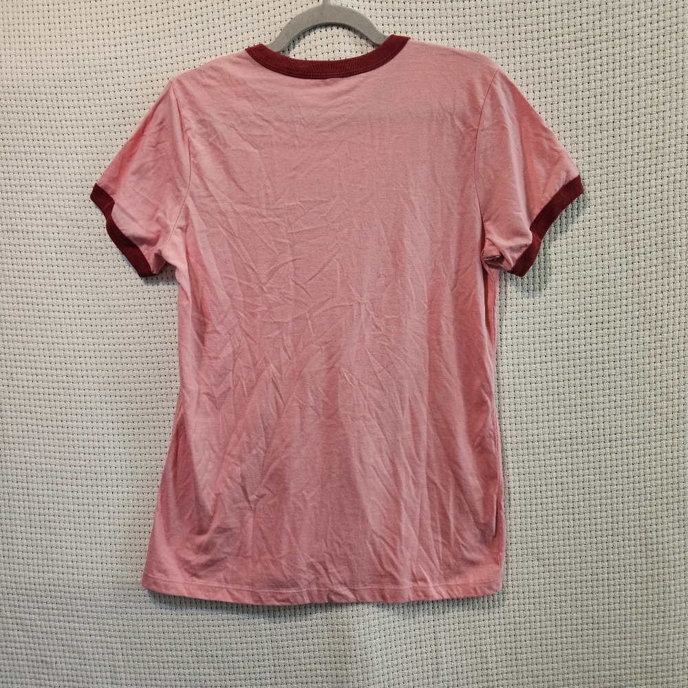 Women's Pink Ringer Tee - Picture 6 of 6